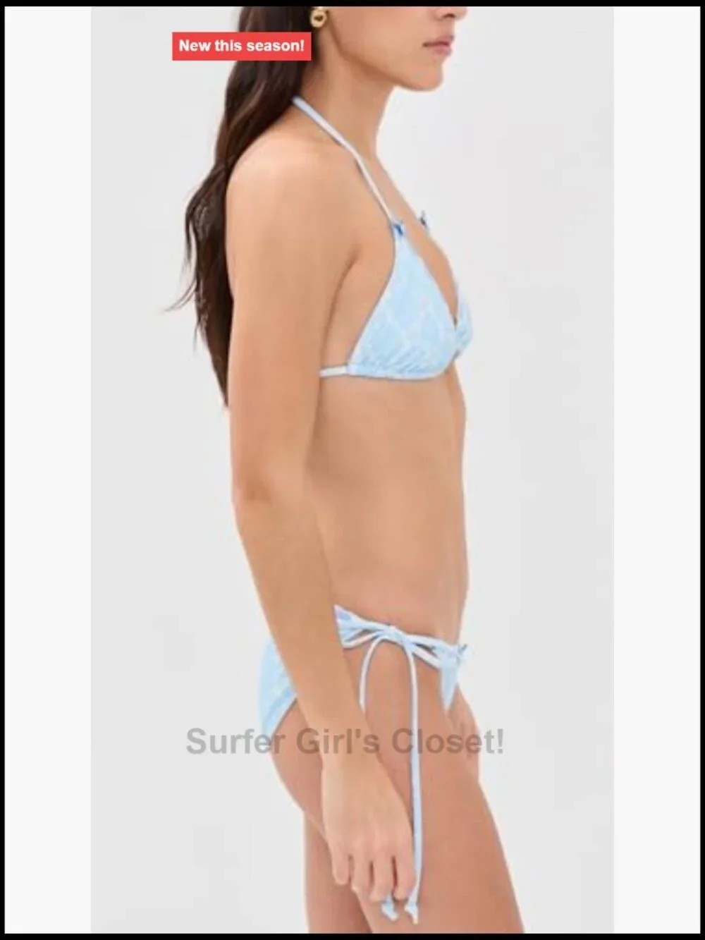 String Bikini Set with Lace Trim - Cheeky Coverage